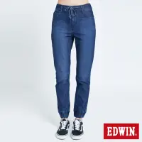 在飛比找momo購物網優惠-【EDWIN】女裝 迦績E-FUNCTION綁帶束口牛仔褲(