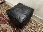 Best Quality Footrest Leather Moroccan Ottoman Pouffe Footstool Unstuffed