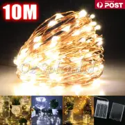 20-100 LED Battery Powered String Fairy Lights Copper Wire Waterproof Xmas Decor
