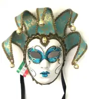 LIGHT BLUE JOLLY SAN MARCO CARNIVAL VENETIAN MASQUERADE MASK