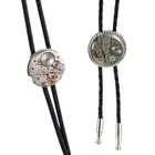Vintage Mechanical Steampunk Bolo Tie Metal Gear Clock Movement Necktie Necklace