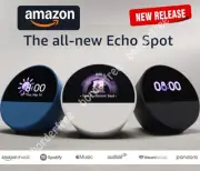 ⚡Amazon Echo Spot - Smart alarm clock w/ vibrant sound + Alexa - Brand New⚡