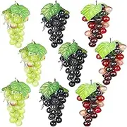 Hobngmuc 9 Bunches Artificial Grapes Cluster, Fake Realistic Grapes, Fruit Decro Prop for Weddings, Indoor, Outdoor, Parties, Gardens, Photography