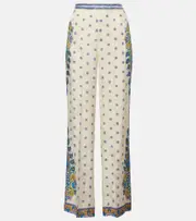 [Etro] Etro Printed high-rise straight pants AU 14 white
