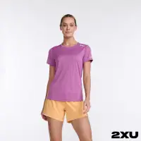 在飛比找momo購物網優惠-【2XU】女 Aero 運動短袖上衣(紫/反光白)