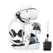 4-in-1 Controller Charging Station for PSVR2 and PS5, Dual Charging Dock with...