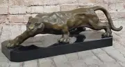 Barye Bronze Cougar Mountain Lion Statue Sculpture Home Decor Handcrafted Statue