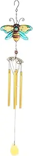 CAXUSD Bee Shaped Wind Chime Iron Metal Drawing Pipe Garden Decor Hanging Pendant Wind Bell for Home