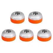 5Pcs V16 Emergency LED Flash Lights White & Yellow Warning Lamps with Magnet Base Traffic Safety Li As Shown