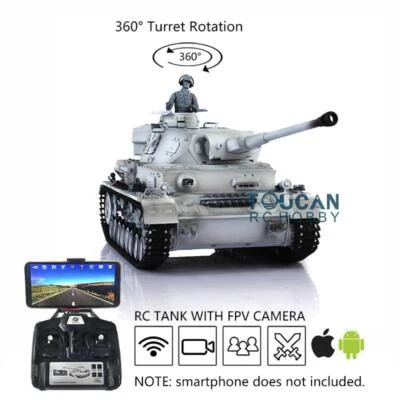 Henglong 1/16 Scale 7.0 Customized Panzer IV F2 FPV RTR RC Tank 3859 Model