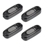Inline Cord Switch AC 125V 3A DPST Toggle Switch Lamp Light Switch Black 4pcs
