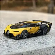 Scale Finished Model Car Diecast 1/64 for Bugatti VGT Alloy Mini Super Sports Car Model Light Auto Collection Souvenir Vehicle Toy Miniature Replica Car