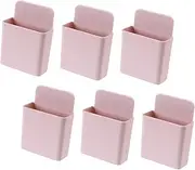 Holibanna 6Pcs Phone Wall Rack Punch Adhesive Remote Controller Holder Design for Bedroom and Living Organization Aesthetic and Durable Storage