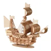 Creative Assembly Model Crafts Building Block Kits Sailboat Wooden Puzzle