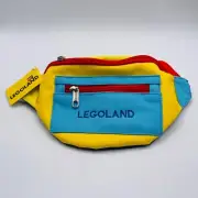 Legoland Fanny Pack Waist Bag Red Blue Yellow 2 Zipper Lego Logo Color Block