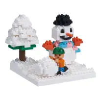 在飛比找momo購物網優惠-【nanoblock 河田積木】NBH-165 雪中玩耍