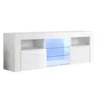 Artiss Entertainment Unit TV Cabinet LED RGB 145cm Storage Drawers White Angus