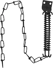 Generic 1 Set Door Lock Chain Windproof Chain Screen Door Lock Gate Lock Chain for Door Anti-Theft Chain Spring for Screen Door Storm Door Chain Door Closer Chain Replacement Black Iron