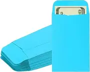 uxcell Money Envelope, 50 Pack 3.5" x 2.2" Cash Envelopes Money Holder Bags Budgeting Saving Challenge Letter for Gift Coins Checks Tickets Jewelry Passport Card, Deep Blue