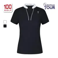 在飛比找Yahoo!奇摩拍賣優惠-EuropeanTour歐巡賽女裝短袖T恤夏季時尚運動立領T