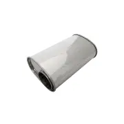 Redback Muffler - 9" x 5" Oval 14" Long 3 1/2" Offset/Centre Without Spigots