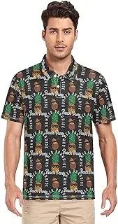 [ZZXXB] Pineapple Beach Party Men's Polo Shirts Short Sleeve Quick Dry Athletic Outdoor Sports Golf Shirts S-XXL