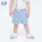 GAP 嬰兒裝 清爽純棉條紋短褲-藍色條紋(836796)