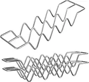 LIGIGWASH Stainless Steel Taco Holder Baking Rack Tacos Tortillas Serving Tray Compact Stable Design for Family Dinners Parties