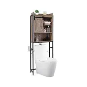 4-Tier Multifunctional Toilet Storage Cabinet with Adjustable Shelf and Sliding