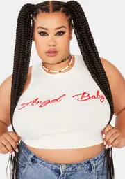 Plus Straight Outta Heaven Crop Tank