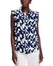 T Tahari Extended Shoulder Blouse