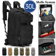 30L Outdoor Military Tactical Backpacks Camping Molle Bag Hiking Rucksack Pouch