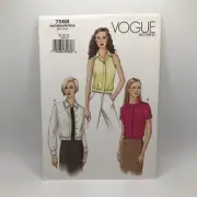 Vogue Patterns 7588 Ladies 8 10 12 Blouse Top Tunic Shirt Sewing Pattern UNCUT