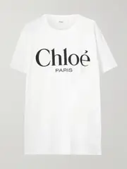 [Chloé] Chloé - Printed Cotton-jersey T-shirt - White - x small x small White