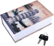 Book Safe Box, Portable Hidden Security Book Storage Case with Key Lock Trave...