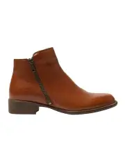 [Wide Steps] Lorenzo Leather Boots in Mid Brown