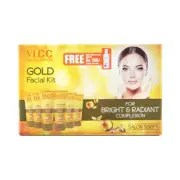 VLCC Gold Facial Kit with FREE Rose Water Toner 300g, 100ml | 24KGold Aloe Vera