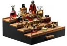 Cologne Organizer for Men,4 Tier of Elevated Cologne Display Stand with Drawer S
