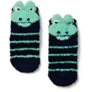 Brilliant Basics Kids Novelty Crocodile Print Home Sock - Navy - Size 9-12