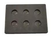 1/4 oz x 6 Round Gold Bar High Density Graphite Mold 6-Cavities - 1/8 oz Silver