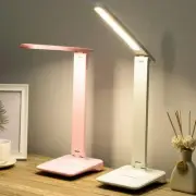 LED Desk Lamp with USB Charging Port, Eye-caring Table Lamps Dimmer 3 Brightness