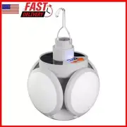 Solar USB DC Rechargeable Soccer Light Bulb 5 Modes 1200mAh Flashlight 500LM