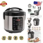 Multi-Functional 4-8 Cup Rice Cooker with Non-Stick Pot & Automatic Keep Warm