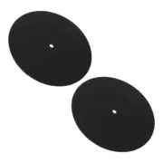 2 Pcs Silicone Turntable Pad Work Vinyl Mat Record Player Mats Slip