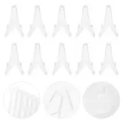 10Pcs Acrylic Plate Stands Plate Display Holders Display Rack