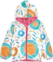 [GuoChe] Sherpa Coat Waves Abstract Orange Blue Children Coats For Toddler Boys Peach Stylish Baby Boy Clothes 3-10T