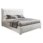 Upholstered Bed Frame Double Size Mattress Base PU Leather Gas Lift Storage