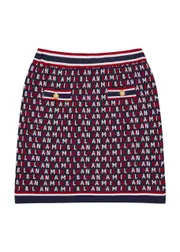 Balmain Kids Logo-intarsia Knitted Skirt (12-14 Years) - Navy - 13YR (13 Years) 13YR (13 years)
