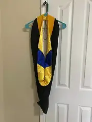 Graduation Master of Science Hood M.S. Golden Yellow Hood(gold/blue)