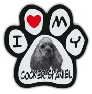 Picture Paws | Dog Paw Shaped Magnets: I LOVE MY COCKER SPANIEL | Car Magnet